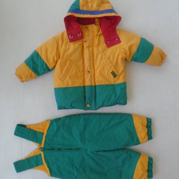 vintage Brambilla Kids Ski Suit Size 2 Multicolor